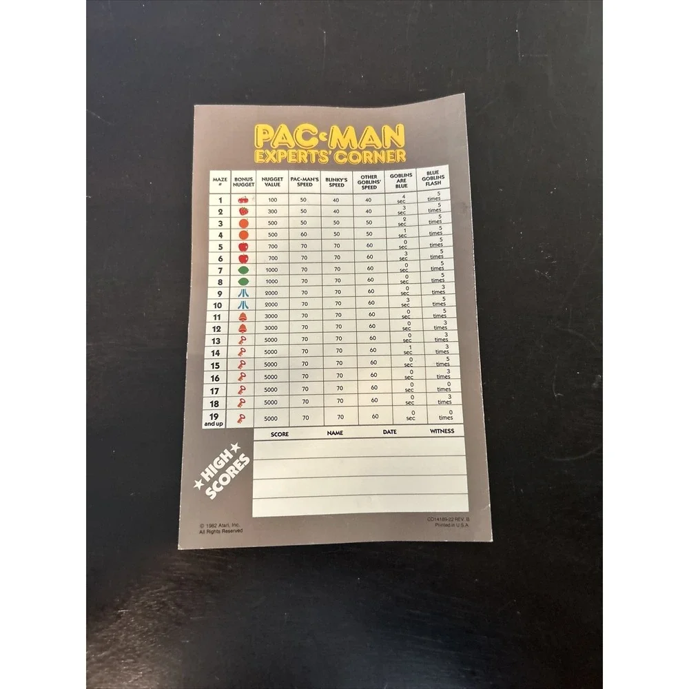 EUC Pac-Man PACMAN Pac Man ~ Atari Game Manual ONLY Rare Vintage Retro NO GAME